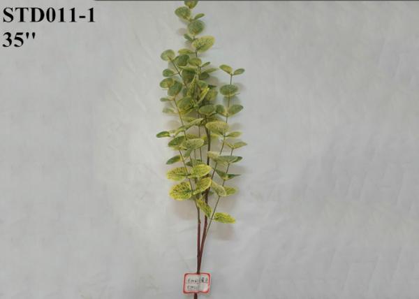 Green Yellow Eucalyptus Leaves Artificial Tree Branches Greenery Decor 90 CM