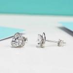 Emerald Cut VVS Moissanite Jewelry 925 Sterling Silver Earrings 8mm