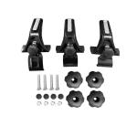 Universal Lockable Crossbar For Luggage Roof Rack Black Metal