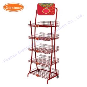 Quality Biscuit Food 5 Tiers snack display stands For Chips wholesale