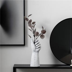Quality High quality home decoration pieces hand shape art ornament office room interior tabletop decor ceramic home decor wholesale