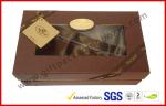 Clear Windows Chocolate Packaging Boxes , Special Cake Gift Box