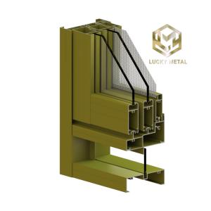 Quality High Strength Aluminum Door Frame Profile With Fireproof Insulation wholesale