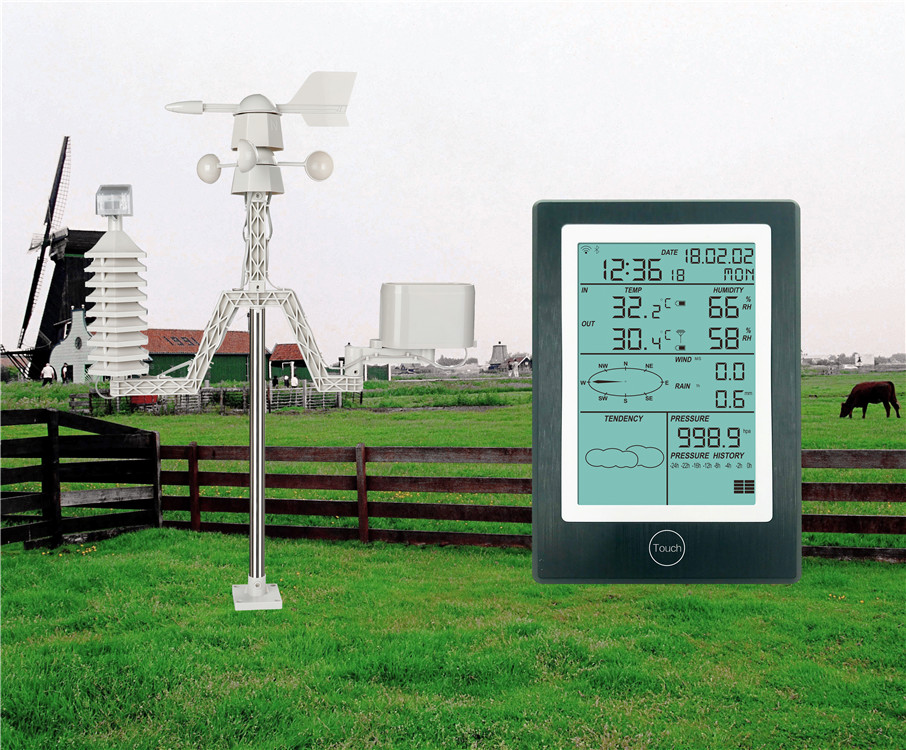 Indoor Temperature Range 0 To 50 °C WS1050 Professional Weather Station With Alarm Clock