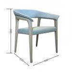 Hardwood Frame Armed Grey Leather Dining Chairs For Hotel Restaurant Banquet