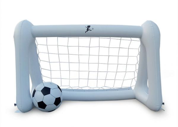 White Inflatable Water Toys , Children 's Soccer Goal Frame Outdoor Playground