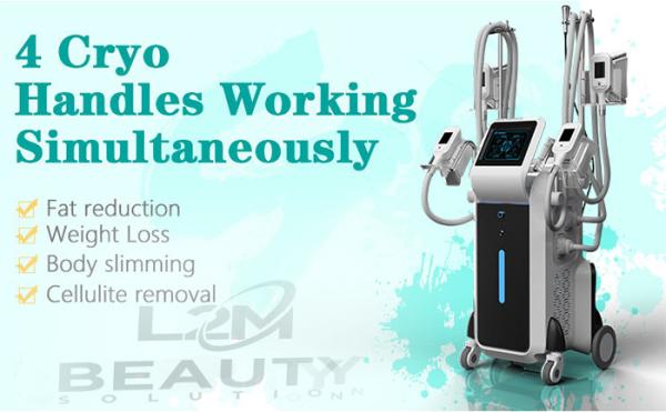 CE approved cool sculpting weight loss equipment machine 4 cryo handles fat