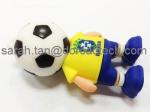 High Quality Promotion Gift Football Boy USB Flash Disk/Customized PVC USB Pen