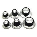 Silver Aluminum Knob 37mm Diameter With Number 0-10 Shaft Hole 6.4MM Knob