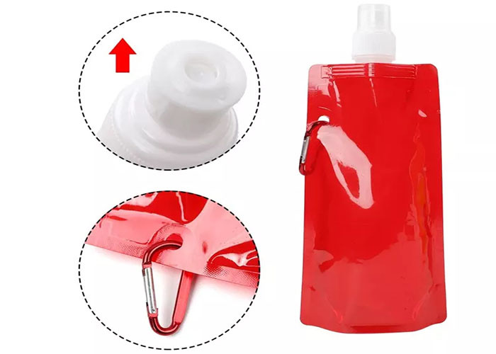 Large Capacity Plastic Water Juice Stand Up Pouches , BPA Free Drink Spout Pouch