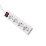 1 Outlets VDE H05vv f 3G1.5 mm Sq 4 Way Power Strip Extension Socket Eu
