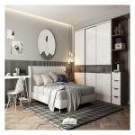 Solid Color Matte Lacquered Bedroom Plywood Wardrobe for Apartment Home