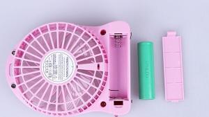 Quality Mini fan Rechargeable Desktop Fan wih LED Light 4-inch Vanes 3 Speeds Battery/ USB Powered wholesale