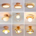 Nordic Wood Ceiling Lamp for Hallway Entrance Balcony Corridor Hallyway ceiling