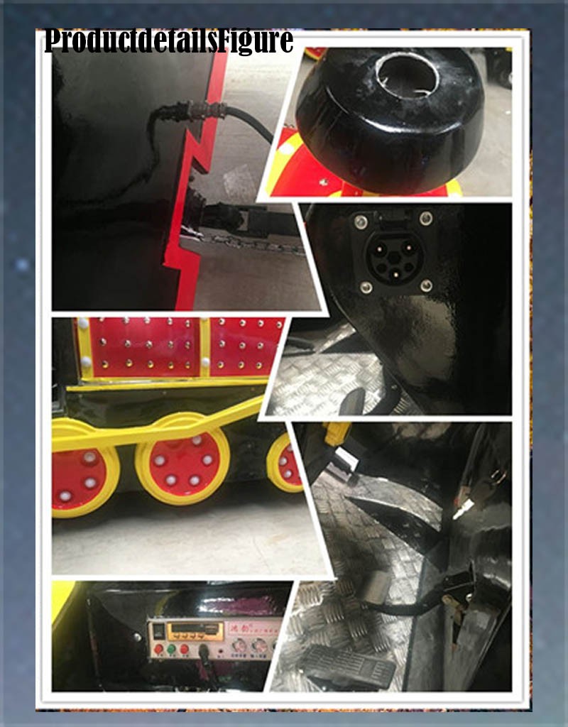 Theme Park Electric Trackless Train 72 Person 4m×1.65m×2.5m Train Head