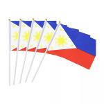 Portable Philippine National Flag 14x21cm Filipino Hand Held Flags