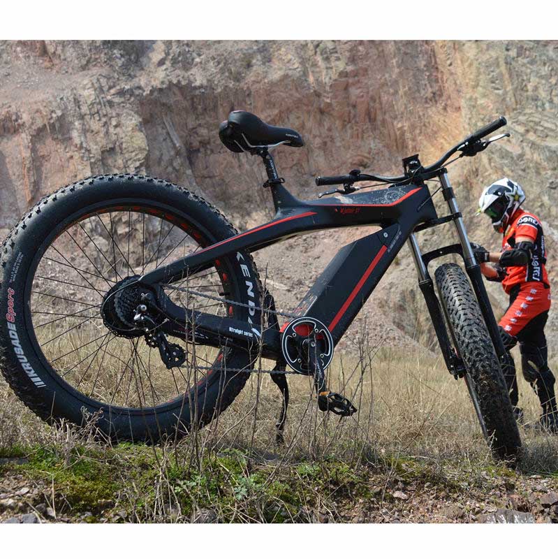 Super Light Carbon 27.5Inch Fat Tire Electric Bike 48V 750w 1000W Electric Mountain Bike