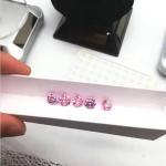 GRA Certificate Pink Color 3mm To 12mm Moissanite Diamond VVS1 Round Brilliant