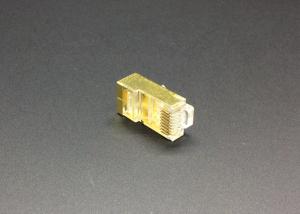 Quality Shielded 8P8C Internet CCTV Cable Accessories RJ45 Modular Plug FTP CAT5E Gold Color wholesale