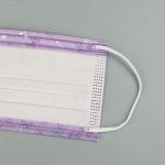Printed Pattern Disposable 3 Ply Non Woven Face Mask N95 Foldable 17.5x9.5