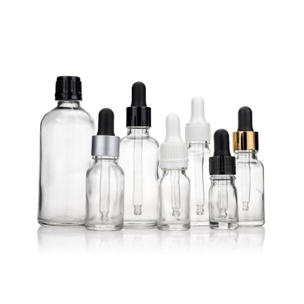 Gold Sliver White Black Dropper Oil Glass Bottle Transparent 5ml For Personal