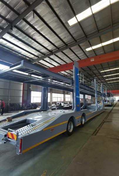 Triangle/Double Star/Double Money Carrier Transport Semi Trailer Car Transporter