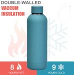 Touch Rubber Paint Double Wall Vacuum Flask Tumbler 500ml Stainless Steel Water