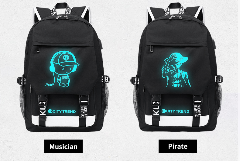 Factory wholesale custom fluorescent logo boys waterproof bookbag durable luminous student school bags backpack for men