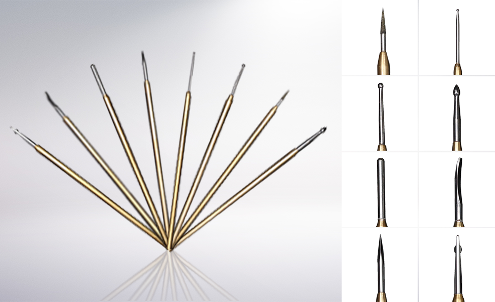260mm Shank Sharp Nose Steel Burnisher Tools