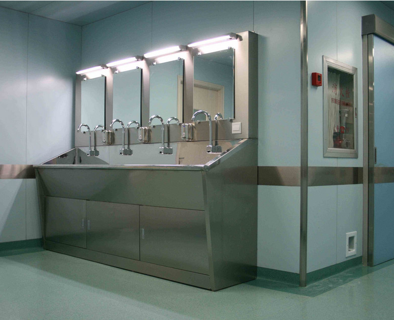 900mm Knee Operated Stainless Steel Hand Wash Basin SUS201