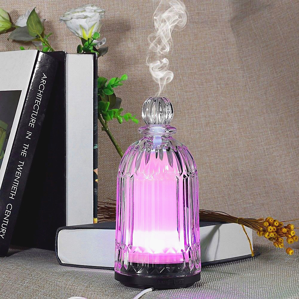 HOMEFISH OEM Dropshipping Multicolored 120ml Glass Humidifier Essential Oil Diffuseur Scent Diffuser Machine
