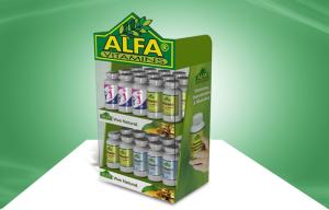 Quality Vitamin Heathcare Products Green Cardboard Countertop Displays Custom wholesale