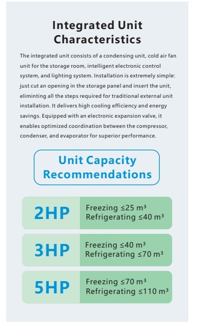 Dedicated Integrated Unit for Cold Storage