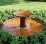 120cm Cascading Waterfall Corten Steel Water Bowl Pre Rusted