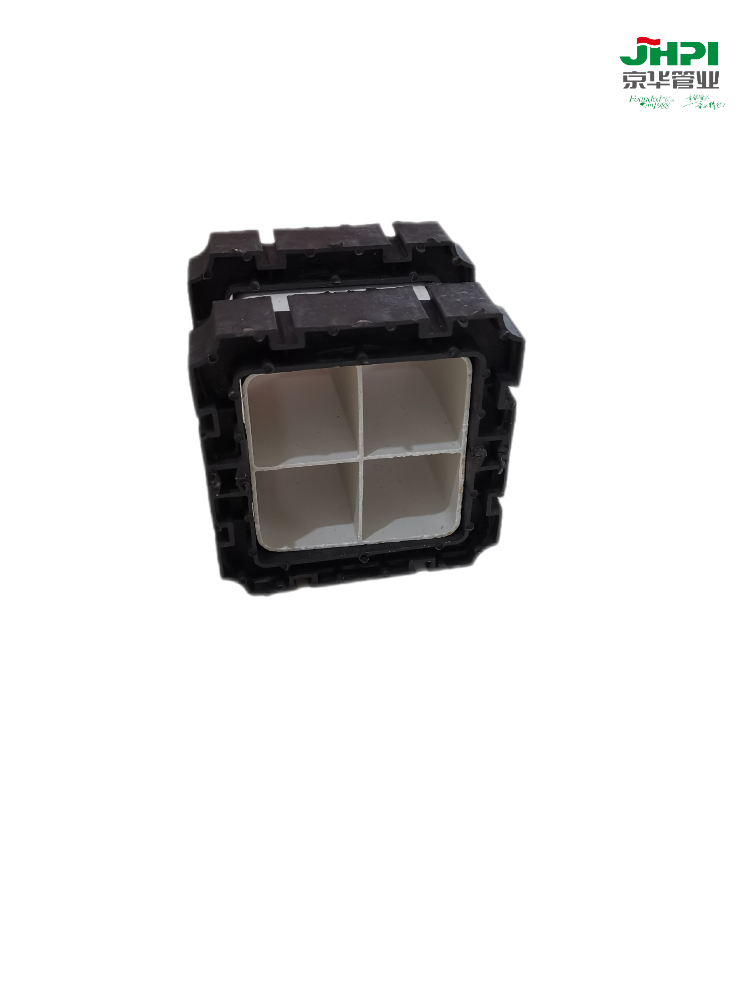 Black Thickened Power Grille PE Pipe Fittings Plastic Pipe Support Brackets For Construction Industry