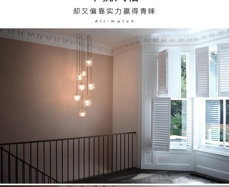 Nordic Led Glass Pendant Light Modern Kitchen Hanging Lights Bar Industrial Lamp(WH-GP-87)