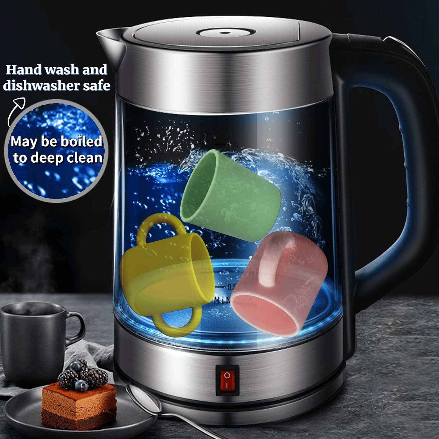 2 ears Silicone Training Cups for Baby and Kids, Toddler Learning Cups with Handles, BPA Free, Microwave and Dishwasher