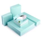 Necklace Ring Jewelry Paper Boxes Large Imprint Area With Leather Insert