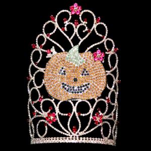 Quality Halloween rhinestone crowns crystal tiaras yellow and black stones wholesale