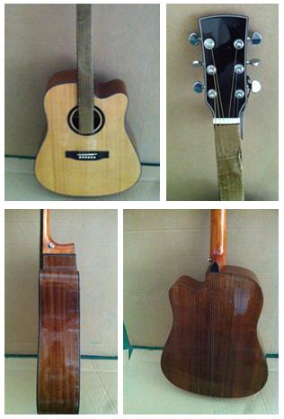 41inch OEM Top level solidwood vintage cutaway acoustic guitar/western guitar