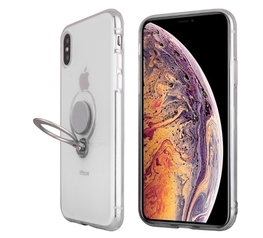 Color Clear Ring Magnetic Car Mount Holder Soft TPU Case Back Cover For Samsung J7 2018 S7 Edge A6 Plus/J8 2018/A9 STAR