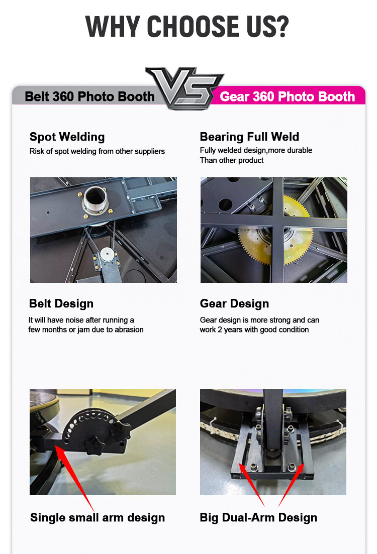 Light Stick 360 Photo Booth Automatic Strobe Spin Camera Booth Photography