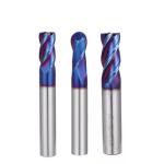 Blue Nano Coating Carbide End Mill Cutter HRC65