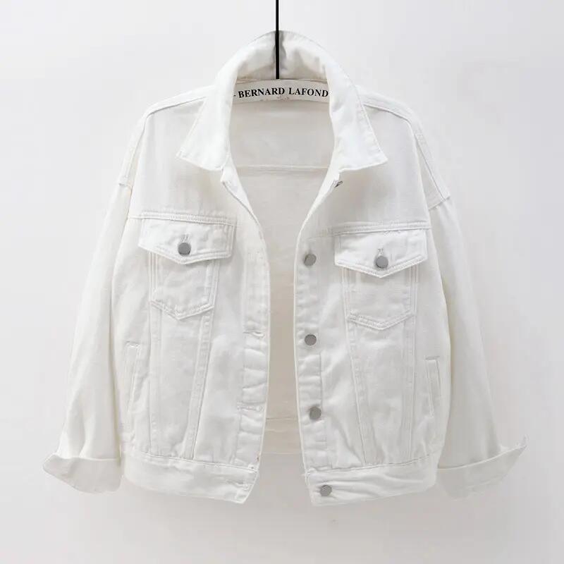 Women&prime;s Denim Jean Jacket Women Casual Outwear Fall Jacket Denim Button up Coat Oversize Denim Jacket for Ladies