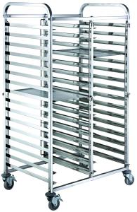 Quality Mobile Commercial Hotel Equipment Bakery Tray Rack Trolley Stainless Steel Food Trolley wholesale
