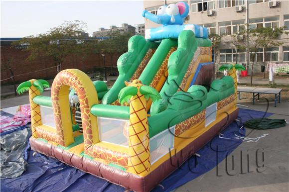 hot customized Jungle inflatable slide