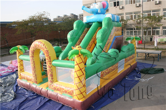 hot customized Jungle inflatable slide