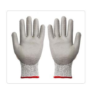 Quality Orange TPR On Back Cut Level 3 Impact Safety Gloves With PU Coating For Warehousing wholesale