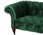 Vintage Green Velvet Chesterfield Couch Sofa
