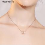 2.64g 40cm Birthday Diamond Studded Necklace Clavicle Waist 18k Pure Silver